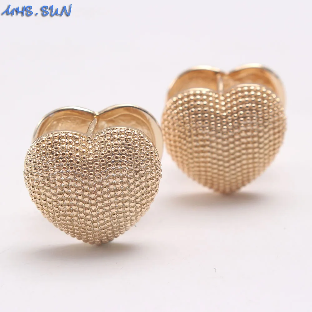 MHS.SUN Vintage Women Stud Earrings Gold Color Luxury Earrings For Girls Female Trendy Ear Jewelry Fashion Party Style