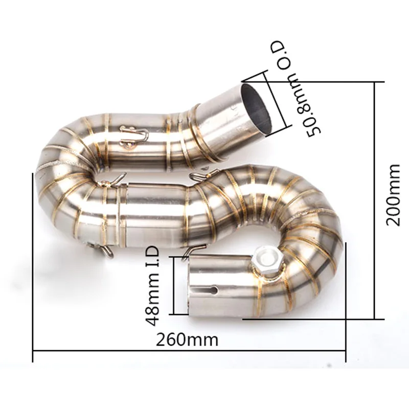 For CBR1000 Slip-on Motorcycle Exhaust Muffler Middle Link Pipe For Honda CBR1000RR CBR 2008 2009 2010 2011 2013 2014 2015 2016