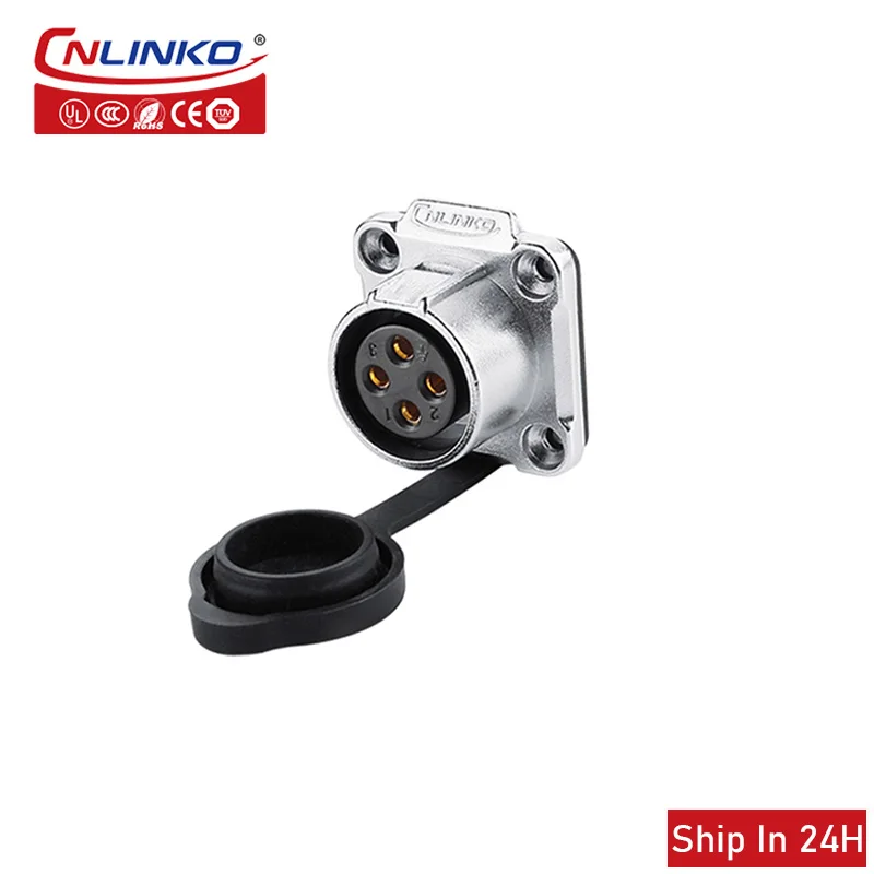 Cnlinko LP20 Industrial Aviation 4pin 20A Circuit Power Male Plug Socket Adapter Connector for Mobile Robotic Arm Equipment