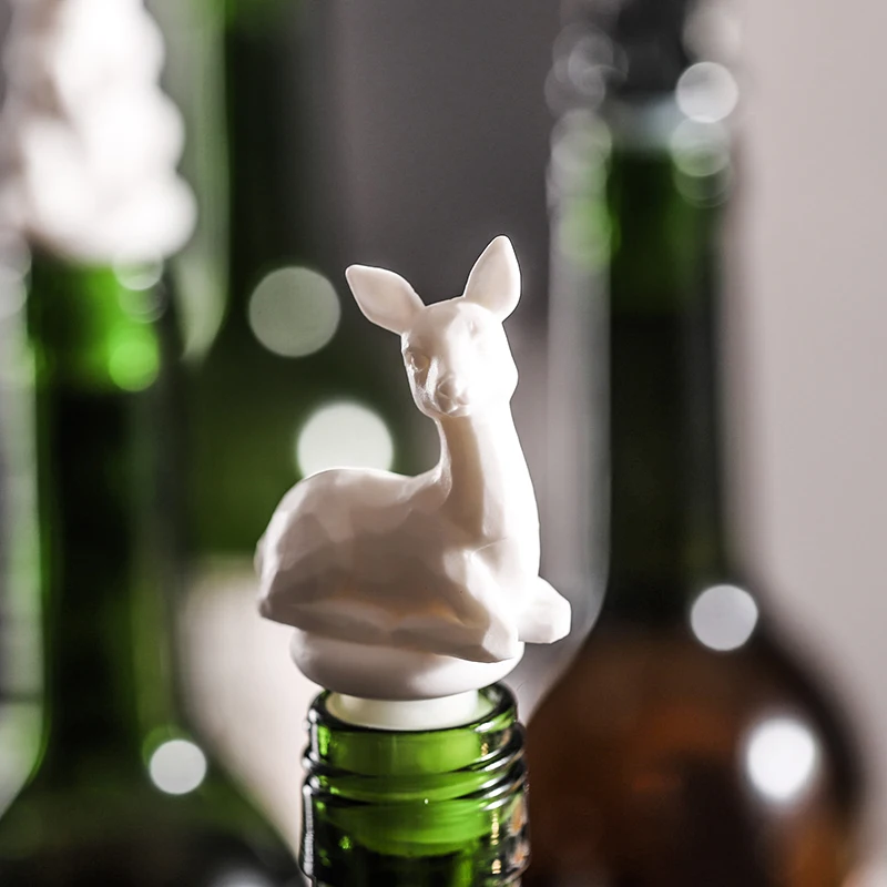 Aixiangru-Wine Stoppers for Bottles,Animal Wine Stopper, Champagne Stopper, Silicon Crystal Bar Accessories view 4