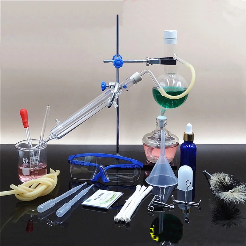 

Home DIY Small Distillation Device Kit Chemical Experiment Equipment For Oil extracting And Flower Water production