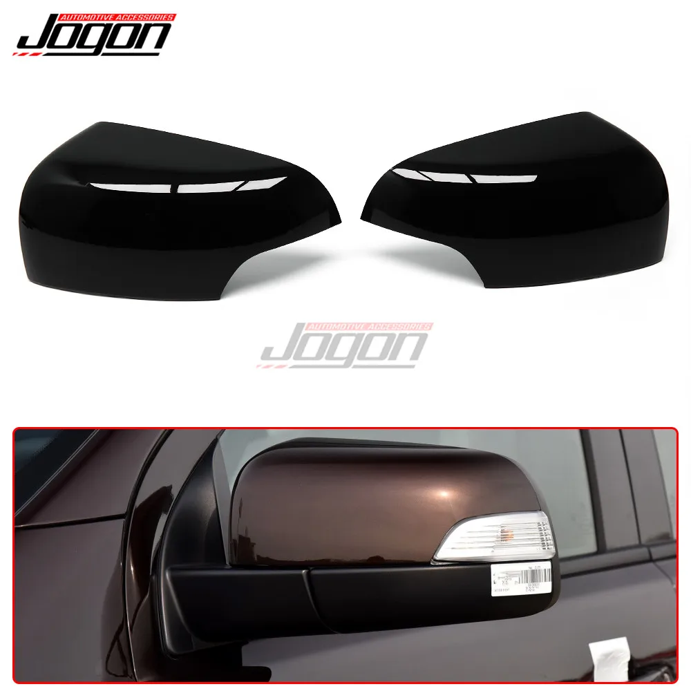 Glossy Black Side Rearview Rear View Mirror Cover Replace For Ford Ranger T6 Raptor Wildtrak 2012-2021 Everest 2015-2021