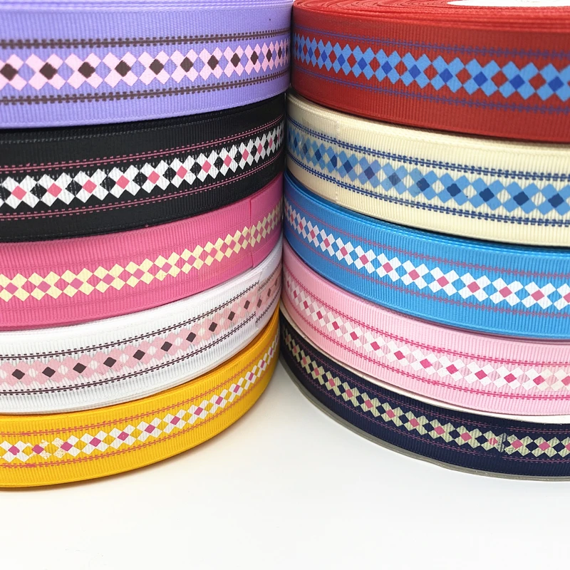 5 yards 25mm Printed Grosgrain Ribbon for Gift Wrapping Wedding Decoration Hair Bows DIY