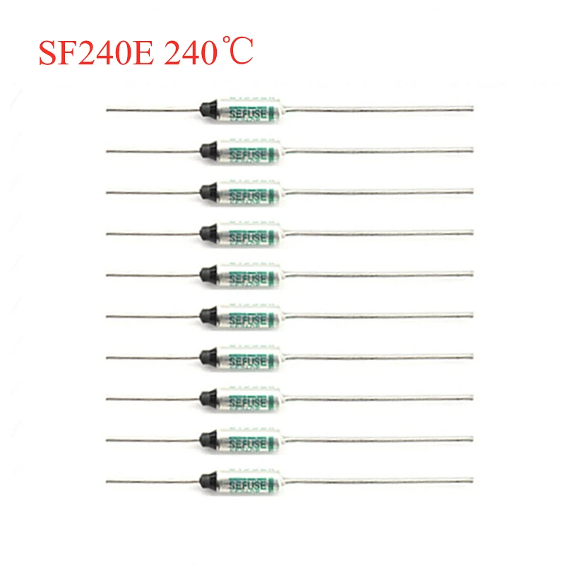 10Pcs/Lot NEC 250V 10A SF119E/SF129E/SF139E/SF188E Thermal Fuse Thermal Cutoffs 121/133/142/192/240℃ Degree Temperature Fuse