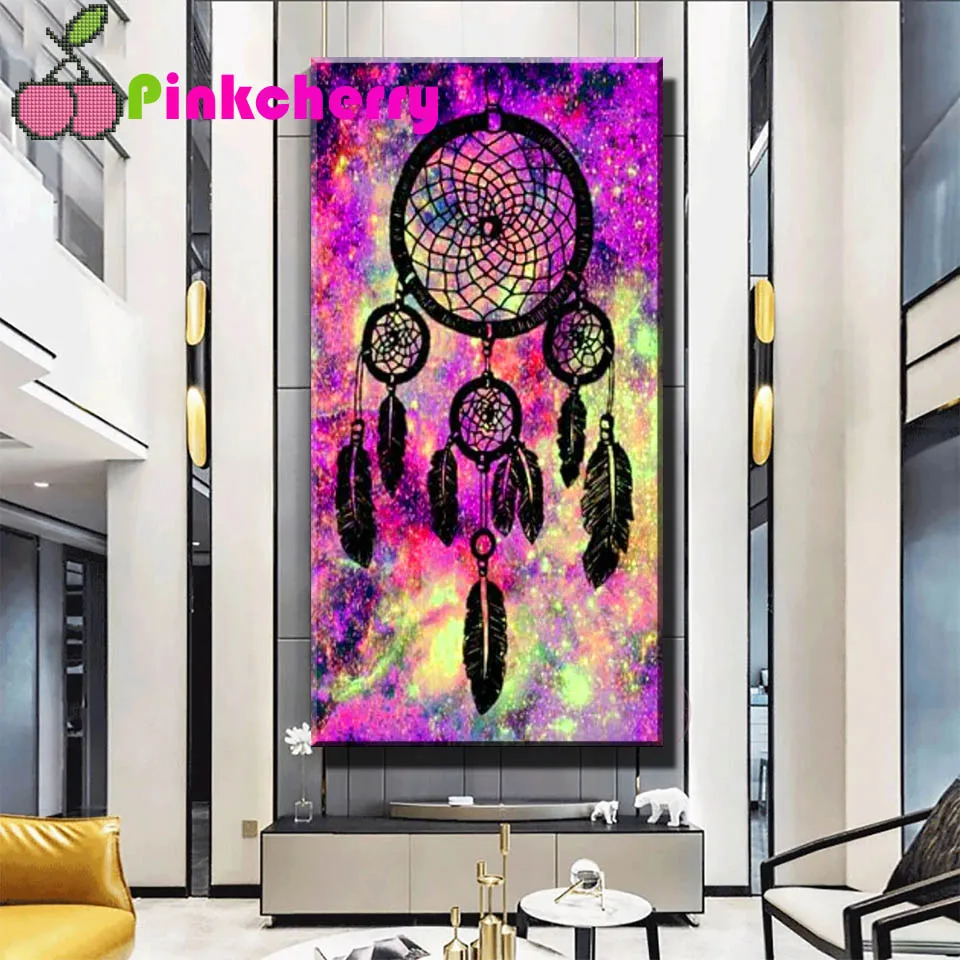 Fantasy Diamond Painting Dreamcatcher Diamond Embroidery Mosaic Feather Crystal Sale Full Square Round Rhinestone Gift Big k599