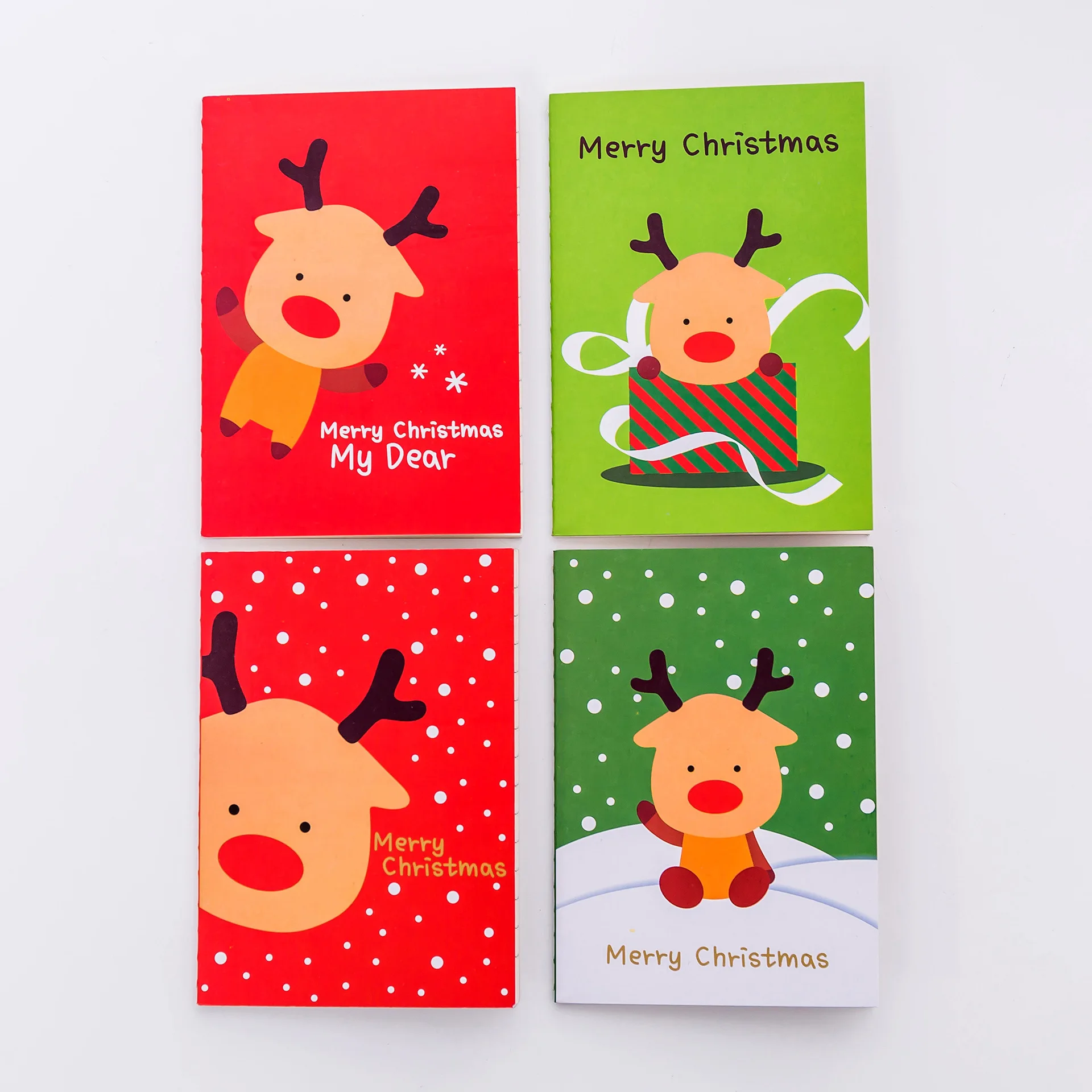 1pcs Korea Stationery Pocket Planners Cute Cartoon Christmas Santa Claus Elk Tree Notebook School Student Child Prize