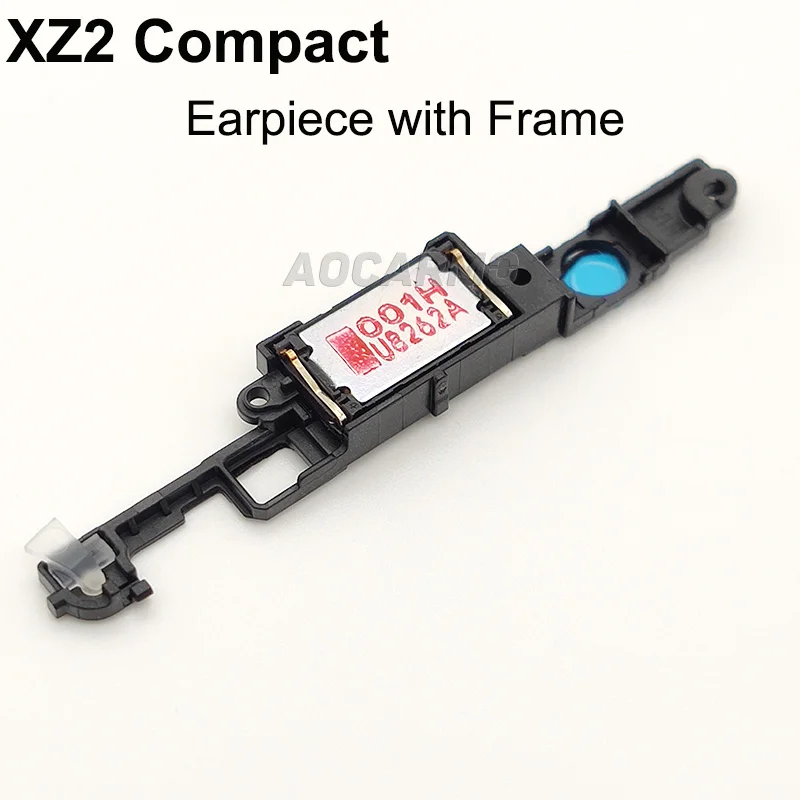 Aocarmo For Sony Xperia XZ2 Compact Mini XZ2C Top Earpiece Ear Speaker With Holder Frame Bottom Loudspeaker Buzzer Ringer