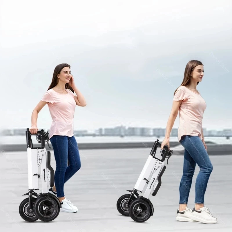 Electric Scooter With Two Seats 3 Wheels Electric Bicycles Parent-child Tricycle 36V 350W Off Road Electric Bike Reverse System