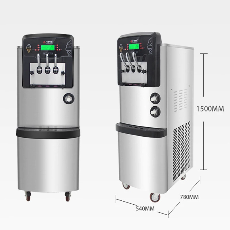 

36-42L/H Ice cream machine Automatic Commercial ice cream maker High puffing pre-cooling function ice cream making machine 3300W