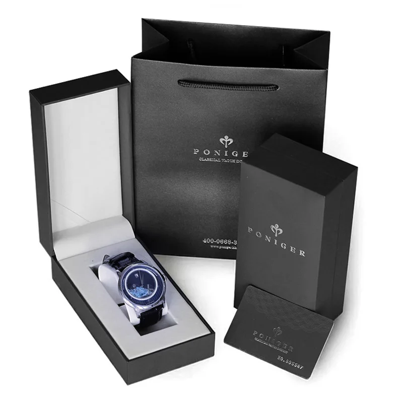 PONIGER Luxury Seagull 1653 Movement Automatic Mechanical Watches Men Sapphire Glass Waterproof Watch Date Week Watches