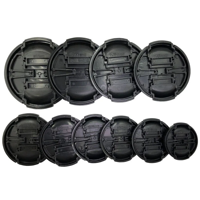 High-quality 40.5 49 52 55 58 62 67 72 77 82mm center pinch Snap-on cap cover for all camera Lens