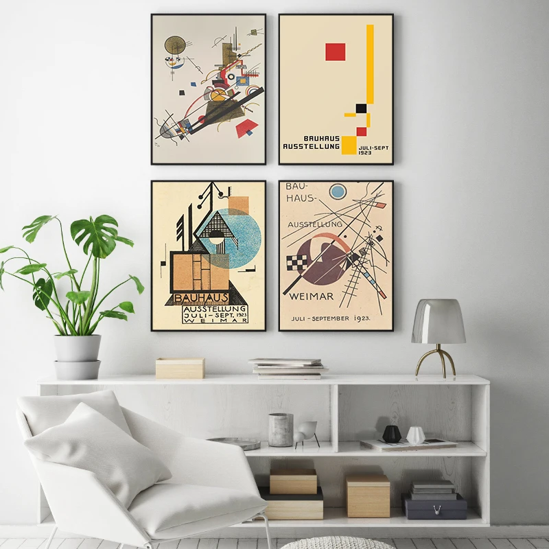 Bauhaus Ausstellung 1923 Weimer Exhibition Poster Abstract Print Wall Art Picture Canvas Painting for Living Room Home Decor