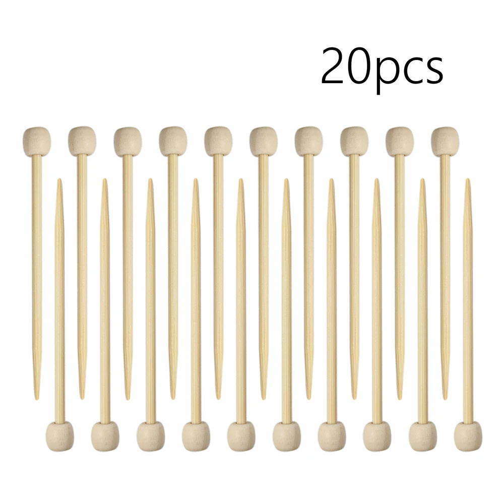 Mini Size 7cm knitting Needles Set Bamboo Material Sweater Weaving Knitting Needlework Kits With/ without Yarn DIY Knitted Tool