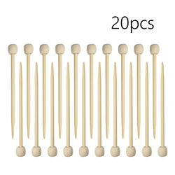 Mini Size 7cm knitting Needles Set Bamboo Material Sweater Weaving Knitting Needlework Kits With/ without Yarn DIY Knitted Tool