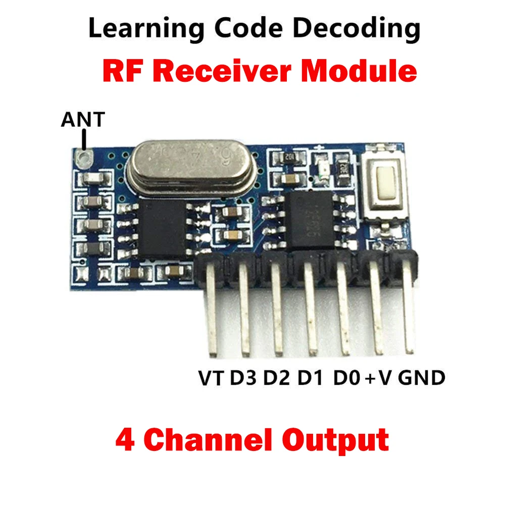 RF Wireless Transmitter with Receiver Module RX480E Transmitter Receiver Learning Code 1527 for Arduino 433 Diy Electronic Kit