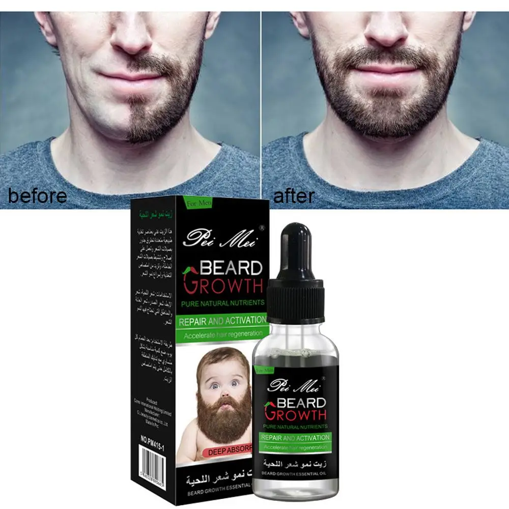 

Men Beard Growth Essential Oil Kit Soften Hair Growth Nourishing Enhancer Beard Wax Balm Moustache Oil Conditioner Beard Care