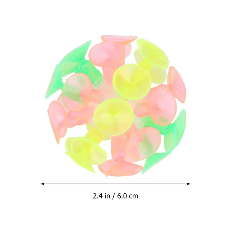 4PCS Kids Multicolored Suction Cup Ball Flash Luminescence Plaything Party Toy for Children