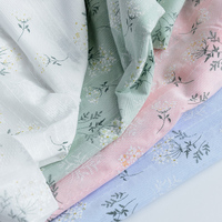 Embroidery Pastoral Floral 100%Cotton Embroidered Fabric For Skirts Dress DIY Handmade By Half Meter
