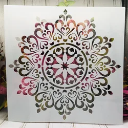 30*30cm Geometry Mandala Heart Crown DIY Layering Stencils Painting Scrapbook Coloring Embossing Album Decorative Template