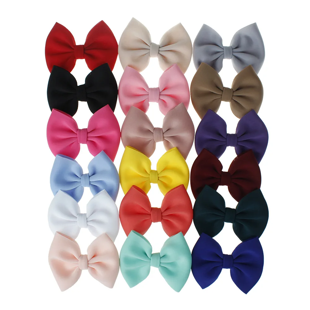 36pc/lot 2020 new 4” Space Cotton Puff Bow Hair Clips,Fabric Bows Hair Bands DIY Girls Hair Accessories Headband