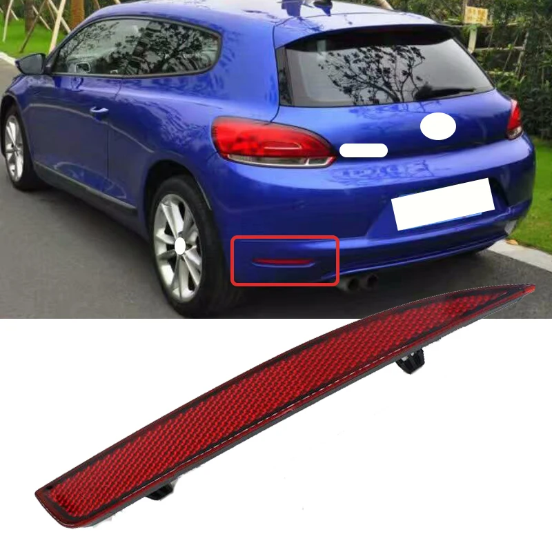 Lofty Richy Auto Rear Bumper Reflector Warning Light Strip Cover Bar for VW Scirocco R R-Line 2011 2012 2013 2014 2015 1K8945105