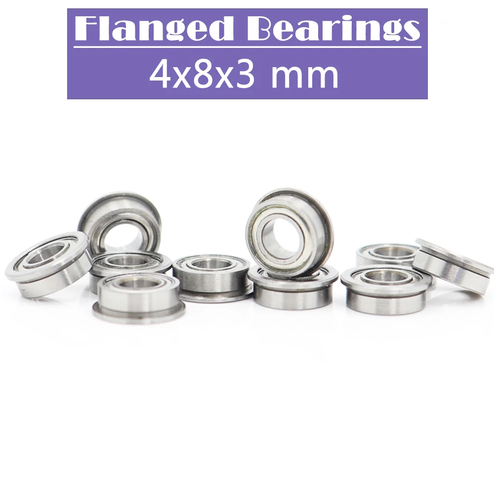 

MF84ZZ Flange Bearing 4*8*3 mm ( 10 PCS ) Miniature Flanged MF84 Z ZZ Ball Bearings