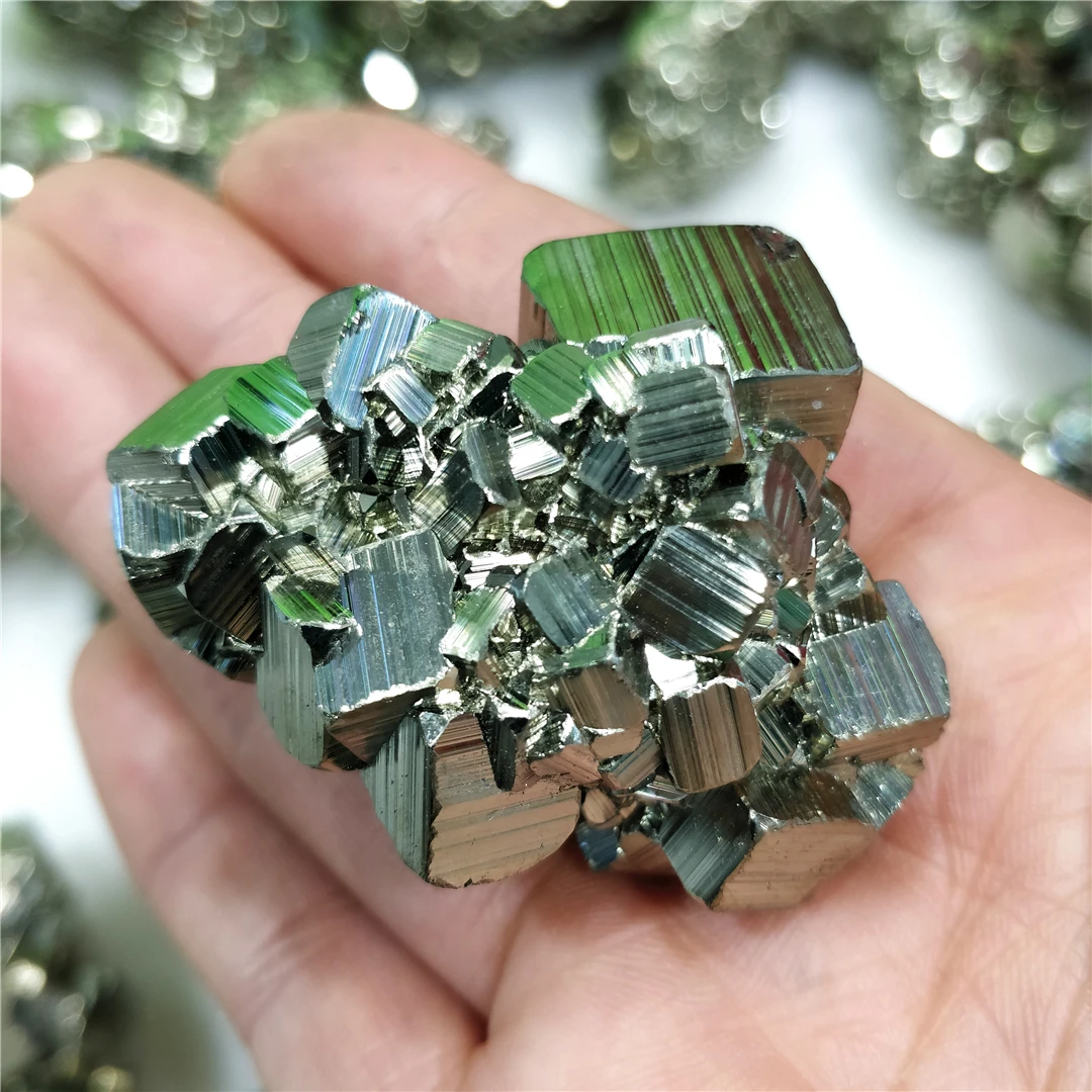 Good Quality Natural Raw Pyrite Mineral Ore Crystal Quartz Specimens Chakras Decoration Feng Shui Collections Dropshipping Bulk