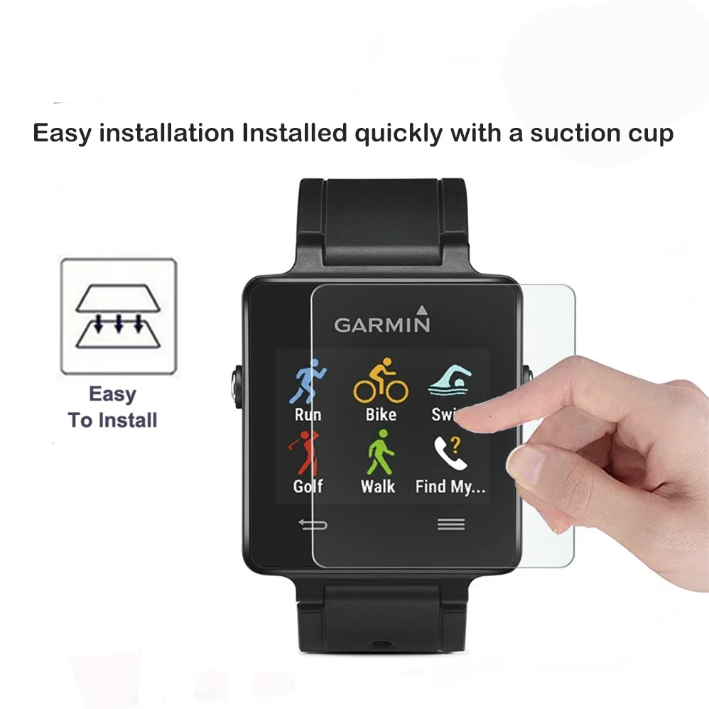 زجاج مقوى 2.5D لـ Garmin Vivoactive ، 0.3 مللي متر ، للساعة الذكية Vivoactive ، GPS ، فيلم شفاف مضاد للخدش