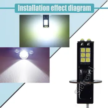 LED H3 H1 H7 汽車頭燈迷你燈泡 120W 30000LM 6000K CSP 適用於汽車頭燈 12V 白色汽車霧燈 H7 LED 渦輪增壓汽車 8 最佳銷售 6V H3 LED - №4