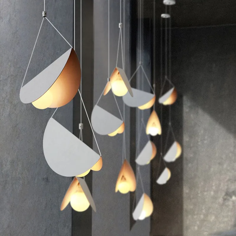 吊り下げ式ledライトミニマリストの北欧デザイン屋内照明創造的なレジャー活動庭階段バーカフェに最適です。