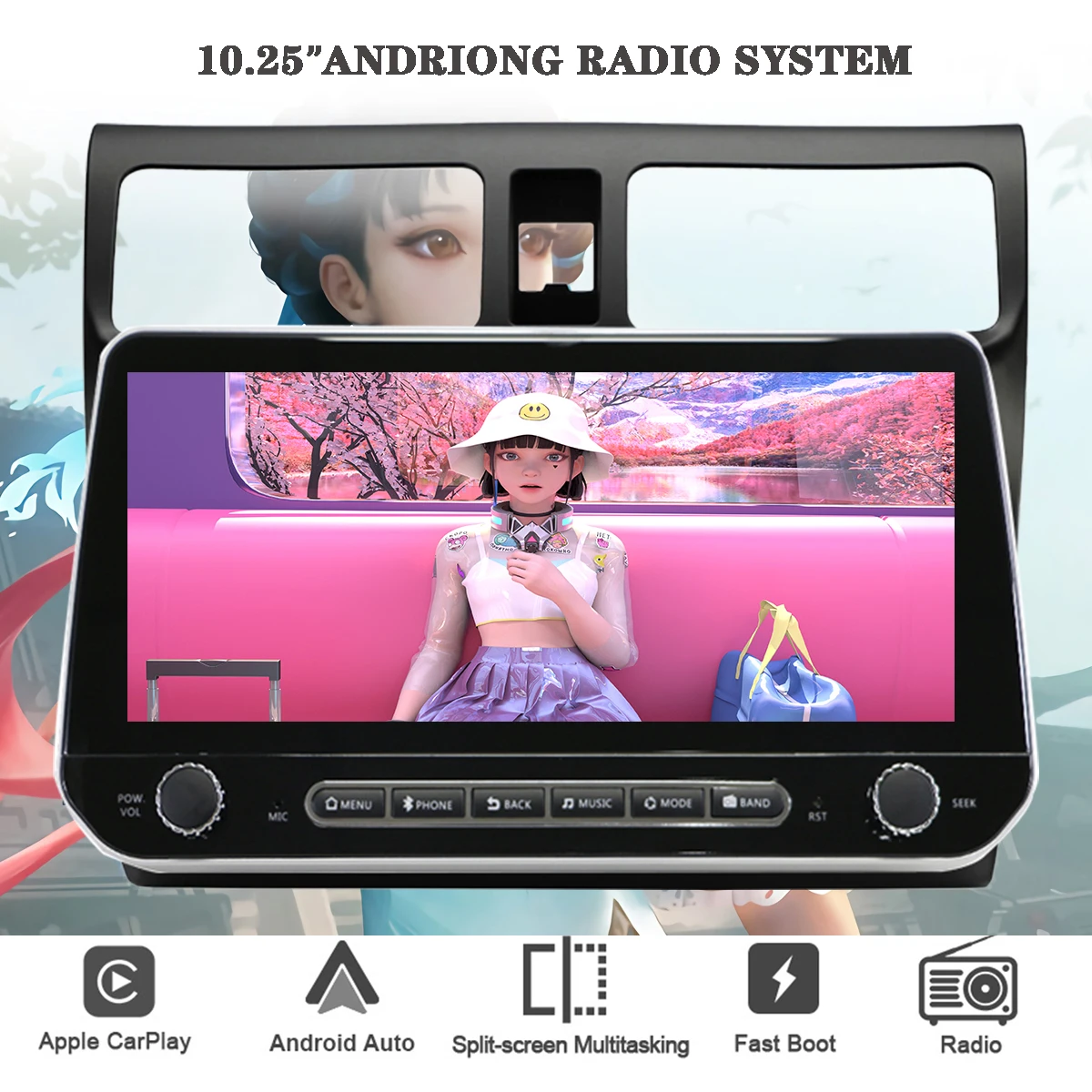 10.25'' IPS Car Radio Stereo Audio Music MP5 CD DVD Tape recorder For Suzuki Swift 2003-2010 Wireless Carplay RDS DSP