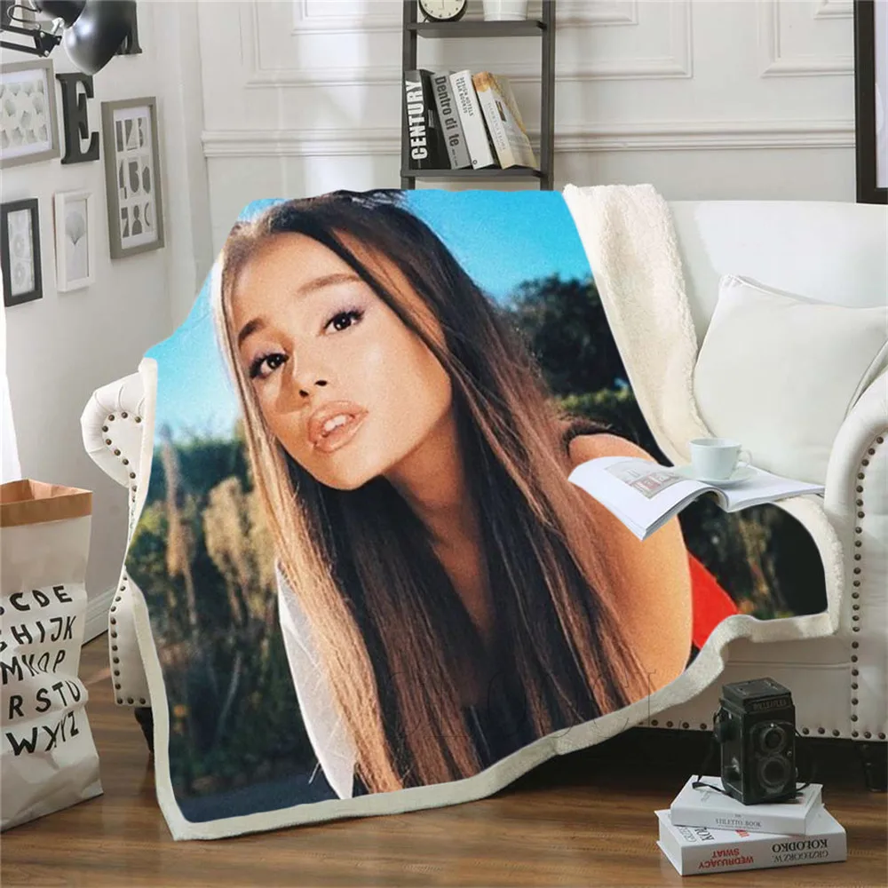 Fashion Ariana Grand Blankets Soft Warm Blanket Printed Quilts Bedding Cover Sofa Travel Office Character Throw Blanket