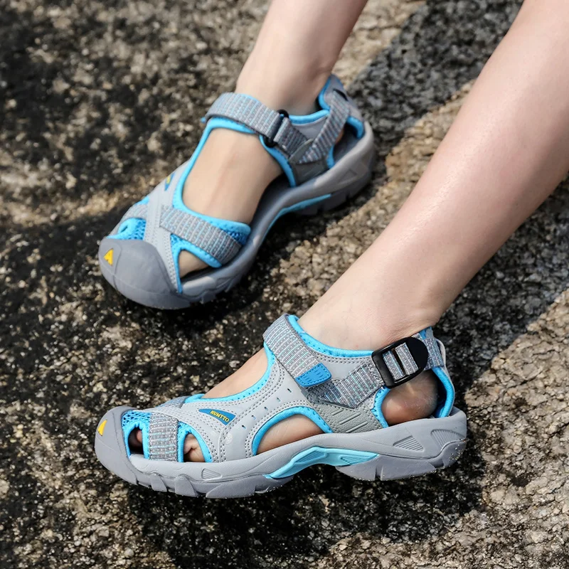 HUMTTO Outdoor Women\'s Upstream Shoes Breathable Summer Aqua Shoes Rubber Air Mesh Sandals Wading Quick Drying Beach Sneakers