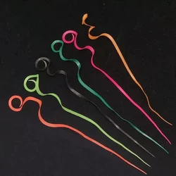 100pcs/Lot Silicone Skirt Trailers 2Types Mixed (50straight and 50curly) Salty Rubber Skirts DIY Madai Jigs Snapper Fishing Lure