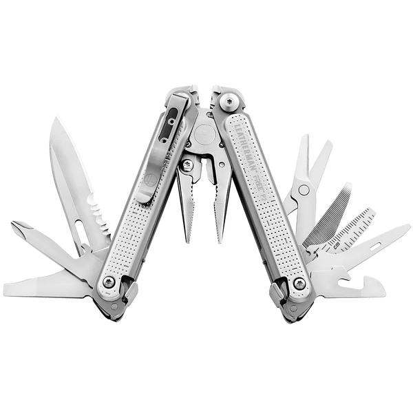 LEATHERMAN - FREE P2 Multitool with Magnetic Locking, One Hand Accessible Tools and Premium Nylon Sheath