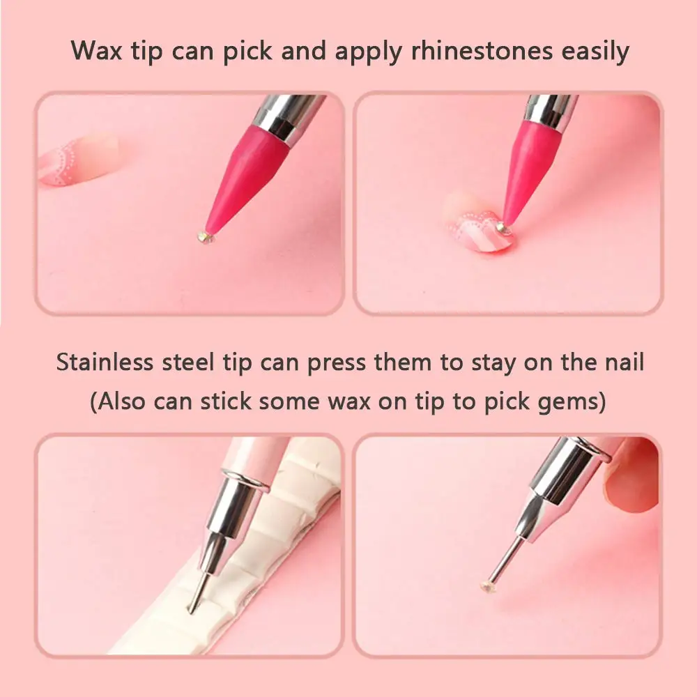 Equipment DIY Art Dual-Ended Diamond Point Drill Pen Picking Tool Nail Rhinestone Picker Wax Pencil