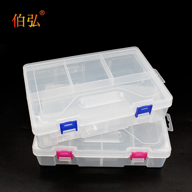 10/15Grids Plastic Box Adjustable Jewelry Box Beads Pills Nail Art Storage Box Organizer for office housekeeping organization