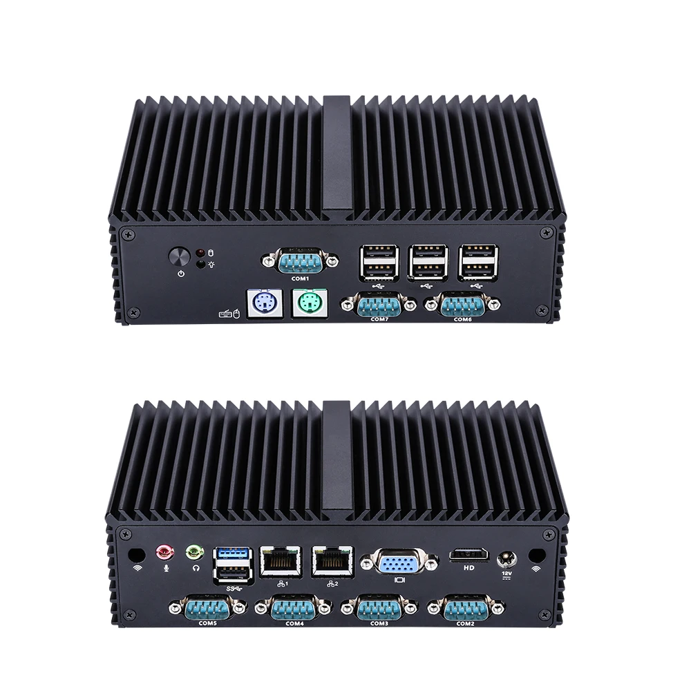 Q190X J1900 Quad Core 2,0 GHz 2 x RJ45 lan 6 x serial COM sin ventilador pfsense firewall Mini PC barato