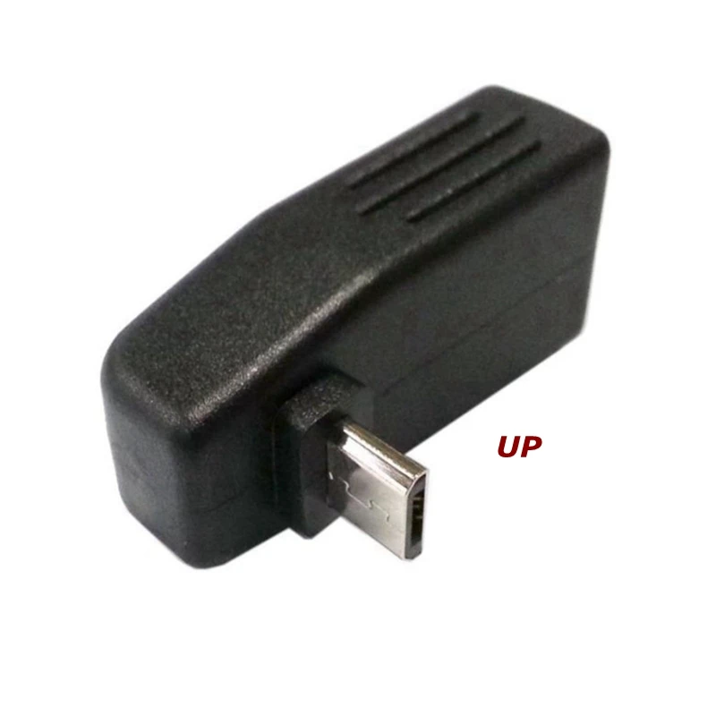 Micro USB 5-pin męski na USB żeńskie 90 stopni kąt złącze synchronizacji danych adapter OTG dla samochodów MP4 telefonu komórkowego U disk