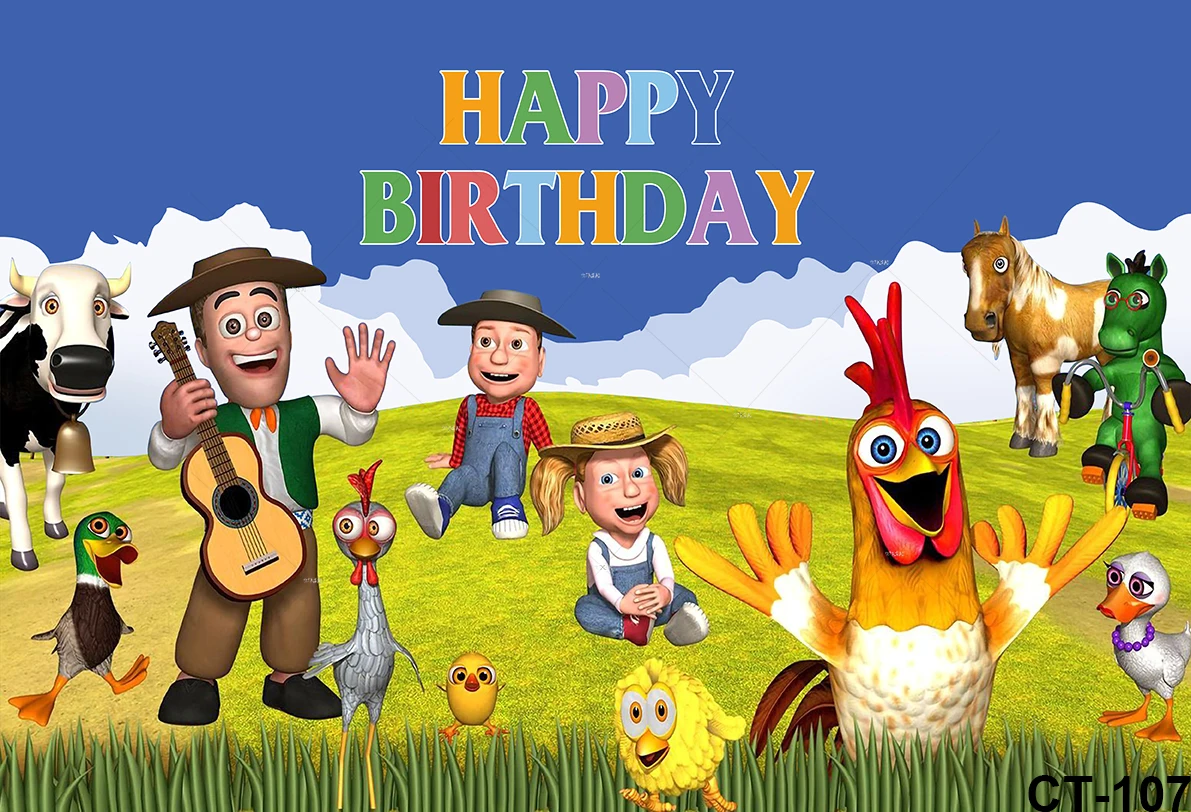 صور خلفية مخصصة العشب الأخضر مزرعة صور بوث الفينيل لا غرانيا دي زنون استوديو صور الاطفال 1st عيد ميلاد خلفية التصوير