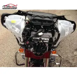 Motorcycle White Speaker Inner Fairing Covers For Harley Touring Street Glide Electra Glide Ultra Limited Tri Glide 2014-Current