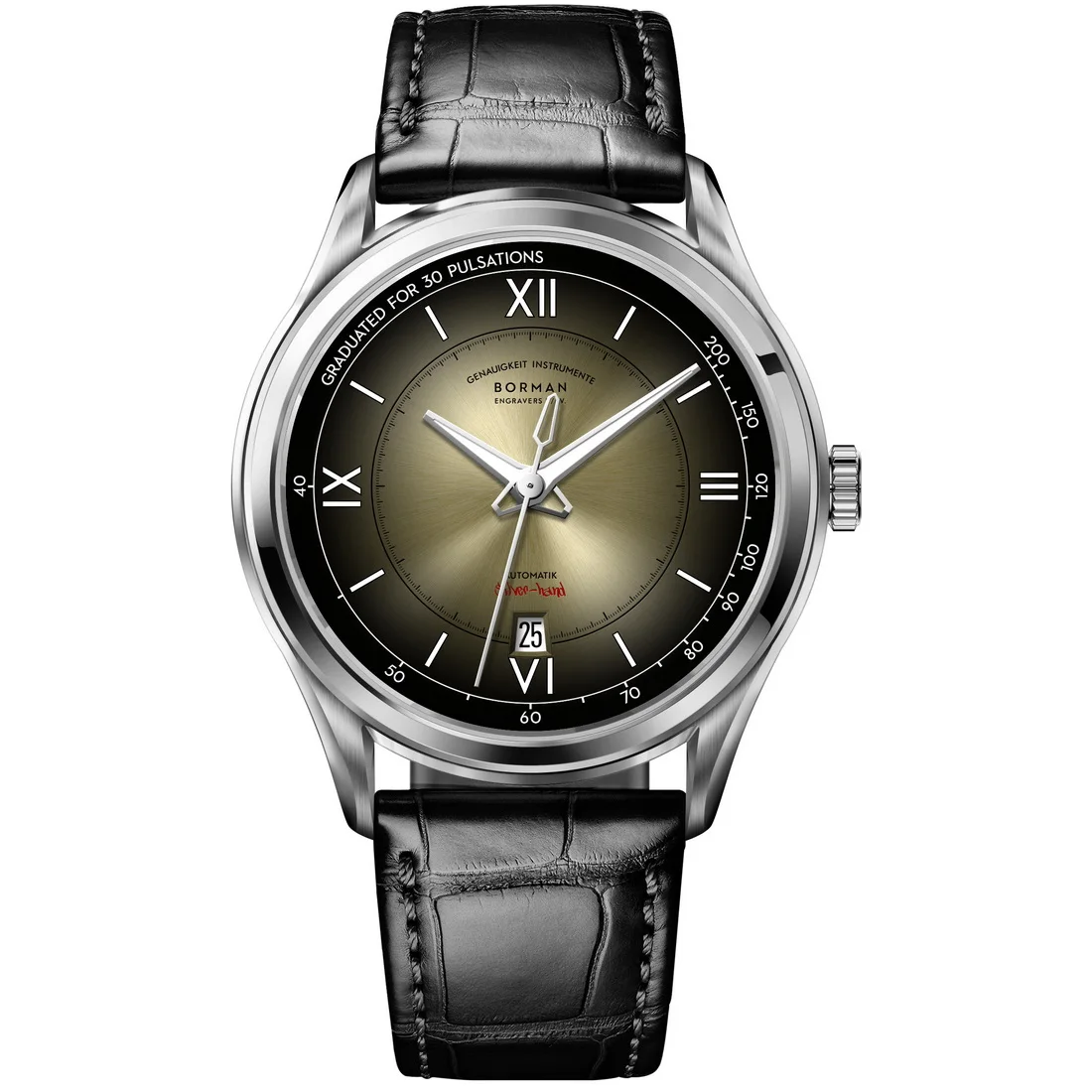 BORMAN Mens Automatic Watches Luxury Male Watch Dress Mechanical Wristwatch 50M Waterproof Luminous Sapphire Gradient Dial Date