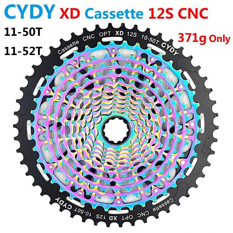 

CYDY Bike Freewheel Cassette XD 12S 10-50T/10-52T SRAM XD Cassette 12 Speed Freewheel MTB Bicycle Freewheel CNC Super light 371g