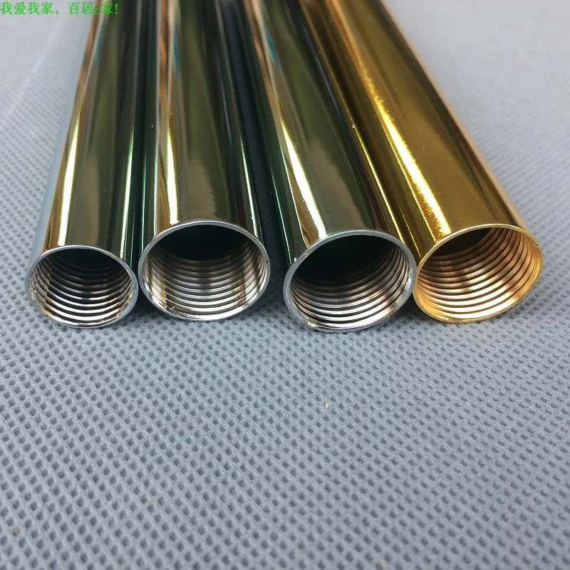 2pcs/lot Inner M14x1.5mm Female Thread Connection Tube M16 Hollow Straight Rod Retro Gold/Chrome Inner Tooth Tube Table Lamp DIY