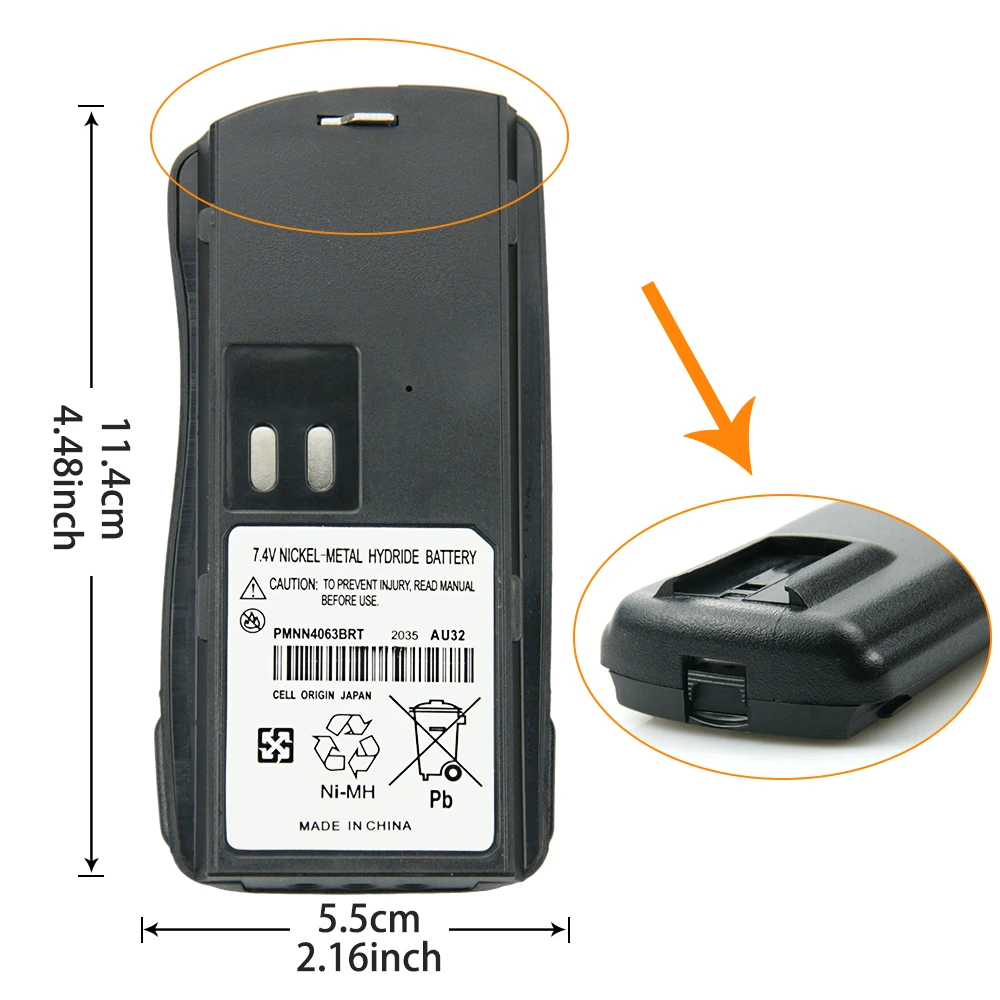 10x PMNN4063BRT Ni-Mh Replacement Battery for Motorola AXU4100 CP125 GM338 GM398 GP2000 Two Way Radio Battery with Belt Clip