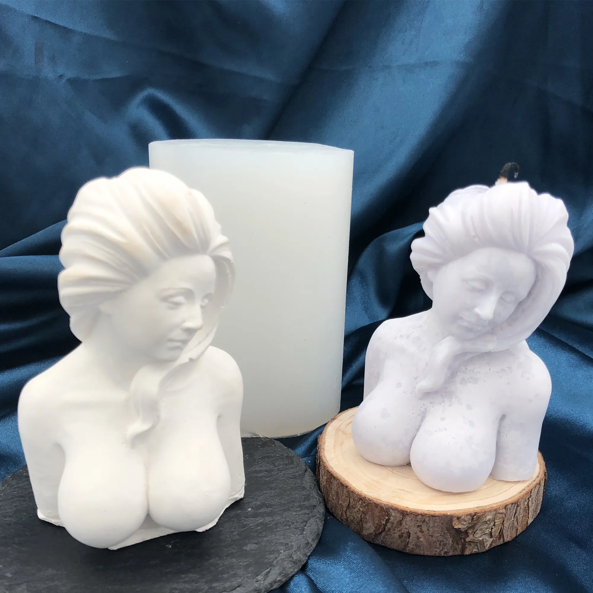 3D Silicone Sexy Lady Candle Mold Female Naked Torso Mold Clay Candle Soap Resin Mold