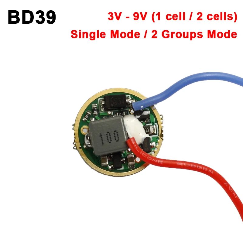 Bd39 17mm 3v-9v 1セルまたは2セルバックドライバーボード (1 pc)