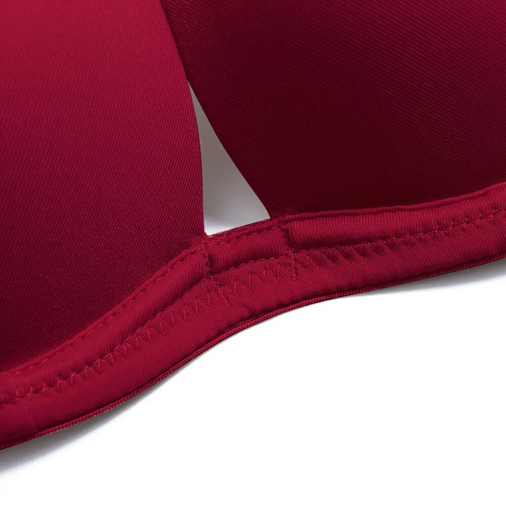 Vgplay Sexy Bra New Red Push Up Lingerie Convertible Straps Solid Plunge Underwear Transparent Straps Brassiere