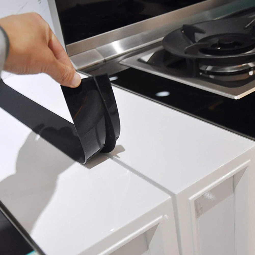 Hot Kitchen Stove Counter Cover Anti-dirty Sealing Rubber Strip Cover Sink Sealing Strip 53.5x5.6x1 cm