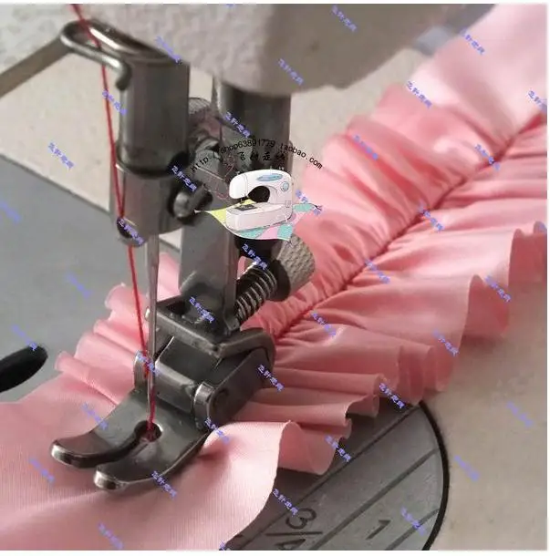 

2PCS Industrial sewing machine accessories flat adjustable fine fold pleated puckering foot straight lined dual-use presser foot